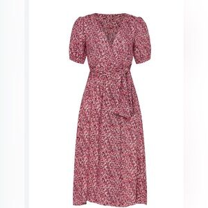 Ba&sh Noemie Crossover Dress in fuchsia Size XS